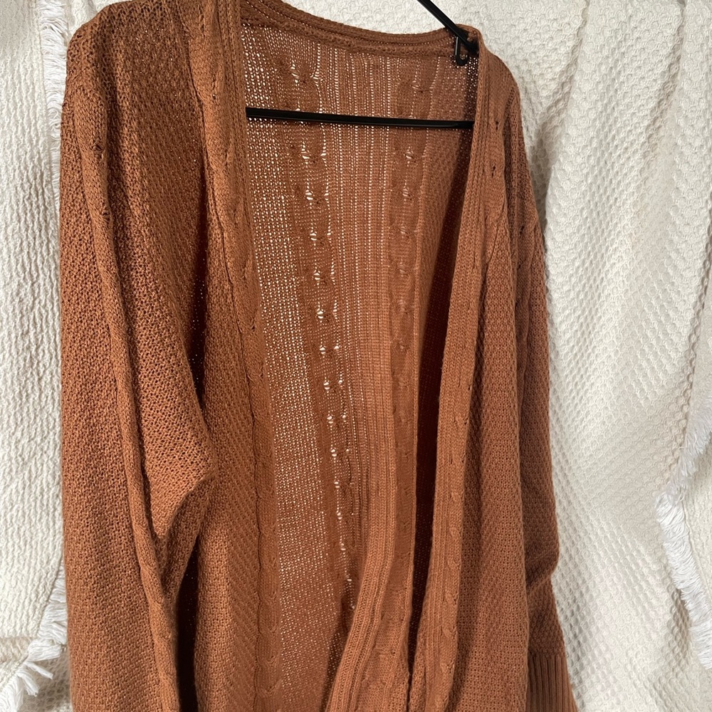 Rust lightweight cardigan
